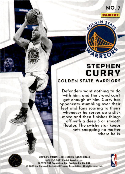 2021-22 Panini Illusions Ranibrow #7 Stephen Curry Golden State Warriors