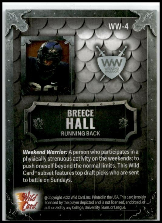 2022 Wild Card Matte #WW-4 Breece Hall Iowa State Cyclones
