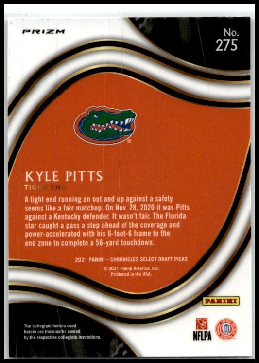 2021 Panini Chronicles Draft Picks Select Base Silver #275 Kyle Pitts Falcons