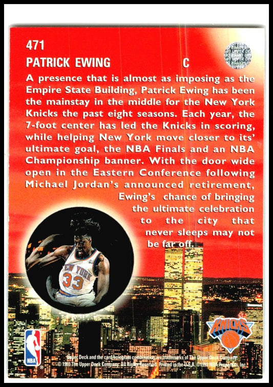 1993-94 Upper Deck #471 Patrick Ewing New York Knicks