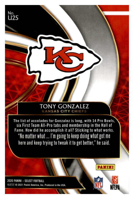 2020 Panini Select #U25 Tony Gonzalez
