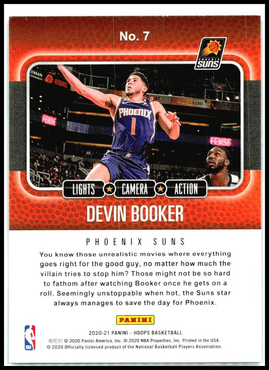 2020-21 Hoops Lights Camera Action #7 Devin Booker Phoenix Suns