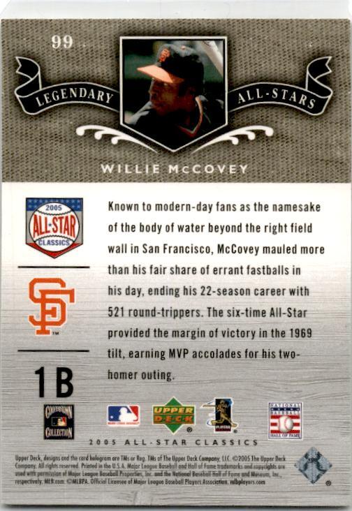 2005 Upper Deck All-Star Classics #99 Willie McCovey San Francisco Giants