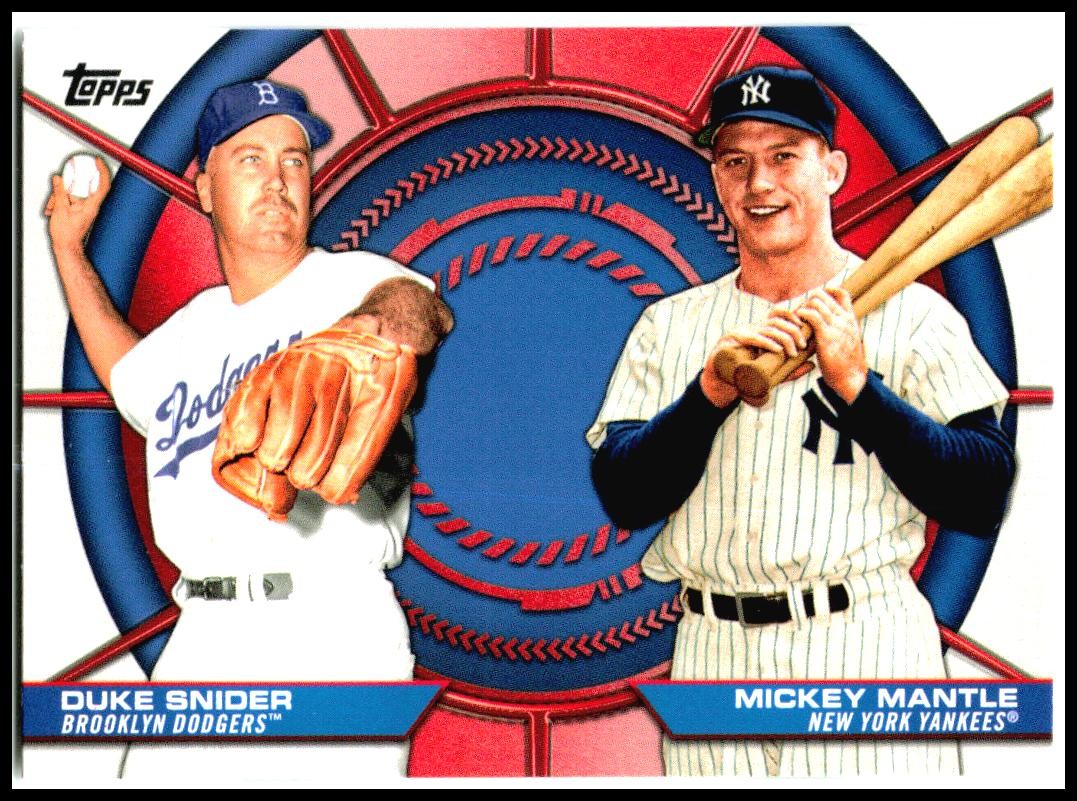 2025 Topps Dynamic Duos #DD-13 Mickey Mantle / Duke Snider