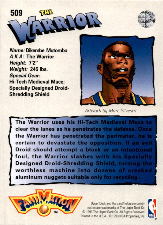 1992-93 Upper Deck #509 Dikembe Mutombo Denver Nuggets