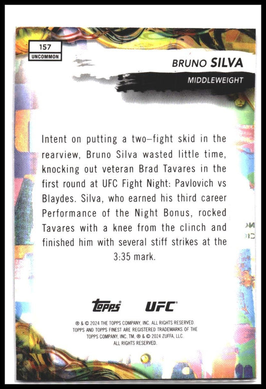 Bruno Silva #157 2024 Topps Finest UFC Rookie