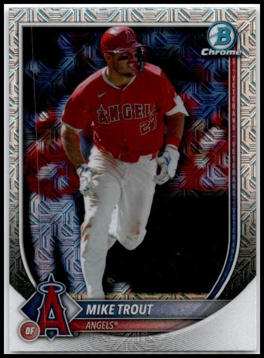 2025 Bowman Chrome Mojo #1 Mike Trout Los Angeles Angels