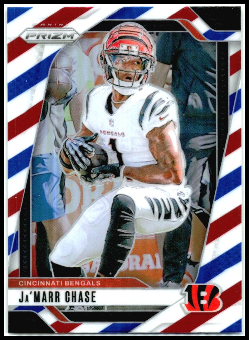 2024 Panini Prizm Red White and Blue #57 Ja'Marr Chase Cincinnati Bengals