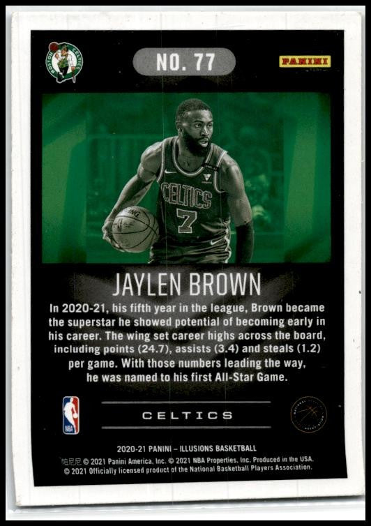 2020-21 Panini Illusions #77 Jaylen Brown Boston Celtics