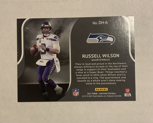 2021 Panini Certified Dark Horses Insert # DH-6 RUSSELL WILSON Seattle Seahawks