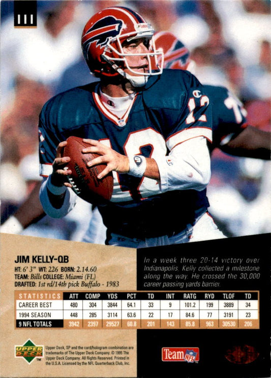 1995 SP #111 Jim Kelly Buffalo Bills