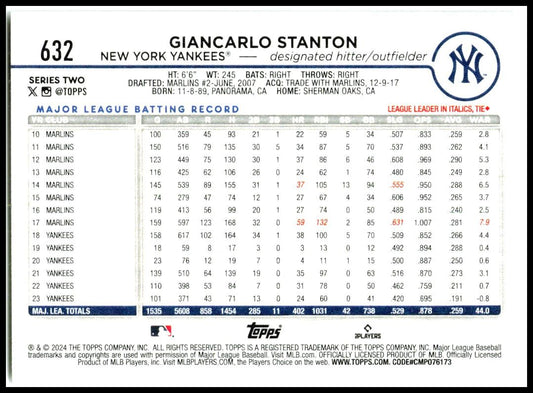2024 Topps Japan Edition #59 Giancarlo Stanton New York Yankees