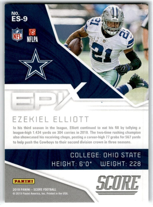 2019 Score Epix Season Ezekiel Elliott Dallas Cowboys #ES-9