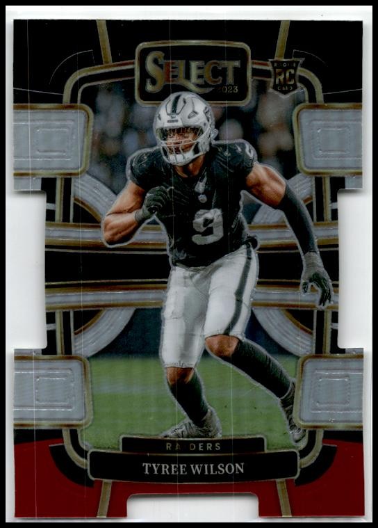 2023 Panini Select Black and Red Prizms Die Cuts #60 Tyree Wilson Rookie Raiders