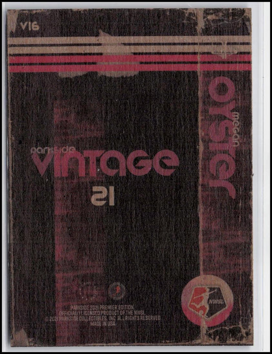 2021 Parkside NWSL Premier Edition #V16 Megan Oyster Vintage