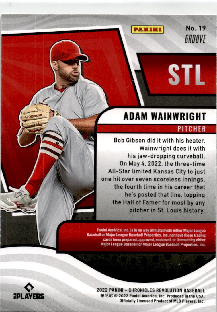 2022 Panini Chronicles Revolution Groove #19 Adam Wainwright St. Louis Cardinals