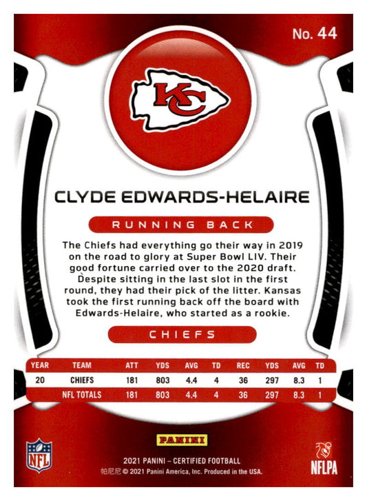 2021 Panini Certified #44 Clyde Edwards-Helaire
