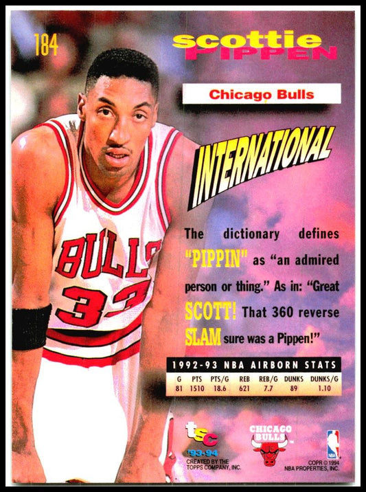 1993-94 Stadium Club 1994 NBA Finals Teams Exchange #184 Scottie Pippen Bulls