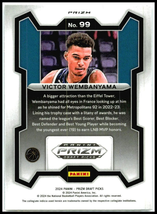 2024 Panini Prizm Draft Picks Prizms Silver #99 Victor Wembanyama