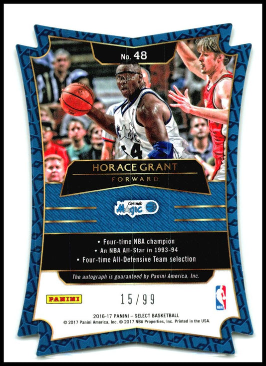 2016-17 Panini Select Die Cut Autographs #48 Horace Grant Auto Magic