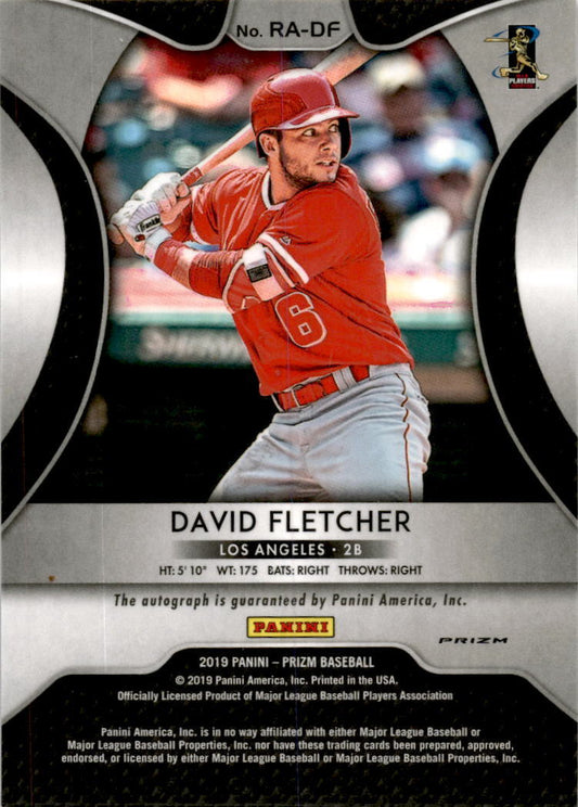 2019 Panini Prizm #RA-DF Autographs Blue Prizm David Fletcher  Los Angeles Angel