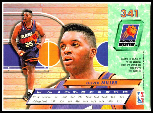 1992-93 Ultra #341 Oliver Miller Rookie Phoenix Suns