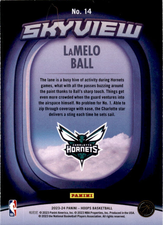 2023-24 Hoops Winter Skyview #14 LaMelo Ball Charlotte Hornets