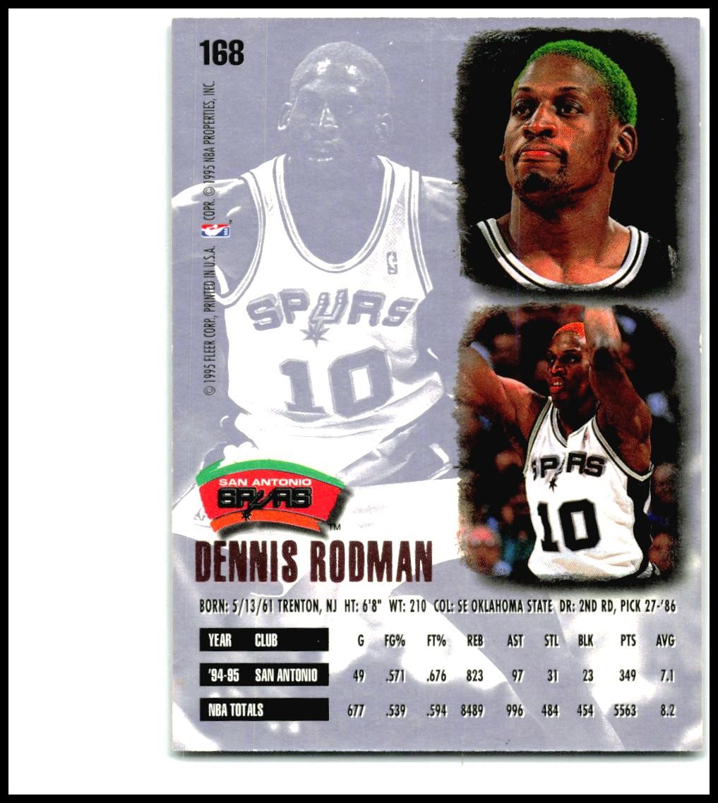 1995-96 Ultra #168 Dennis Rodman San Antonio Spurs