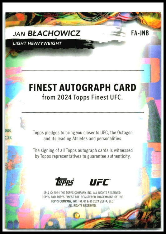 2025 Topps Chrome UFC Red Shimmer #FA-JNB Jan Blachowicz