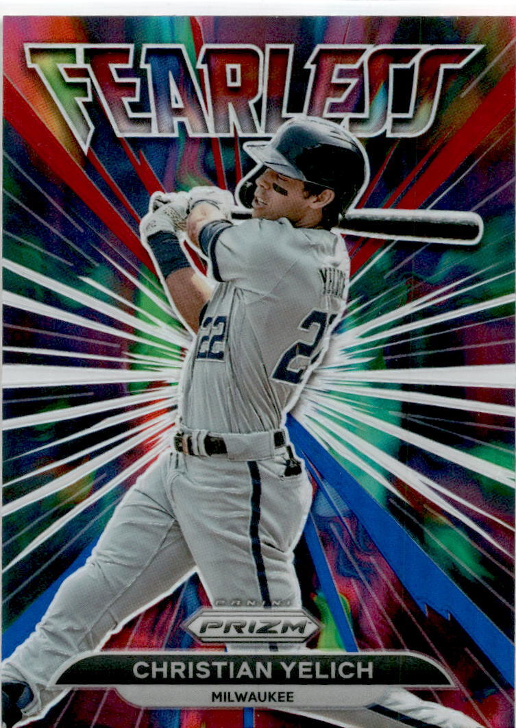 2022 Panini Prizm Fearless Silver Prizm #FL-7 Christian Yelich Milwaukee Brewers