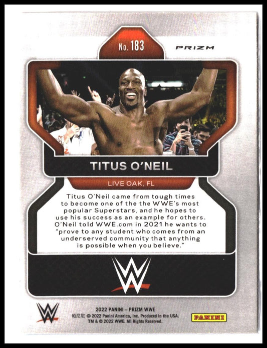 Titus O'Neil #183 2022 Panini Prizm WWE Red, White and Blue