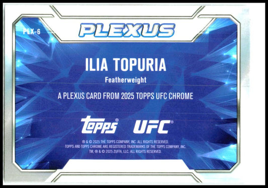 2025 Topps Chrome UFC Plexus #PLX-6 Ilia Topuria