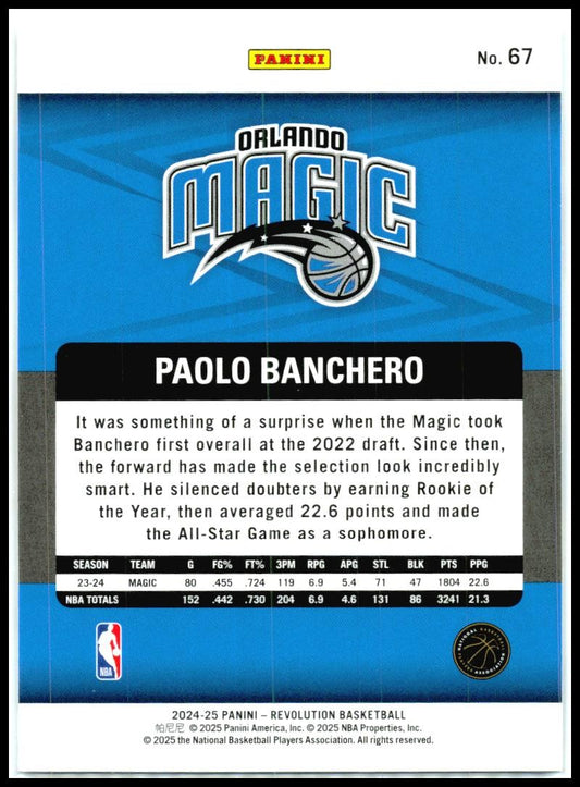 2024-25 Panini Revolution #67 Paolo Banchero Orlando Magic