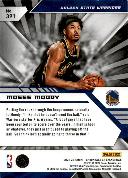 2021-22 Panini Chronicles #391 Moses Moody Golden State Warriors