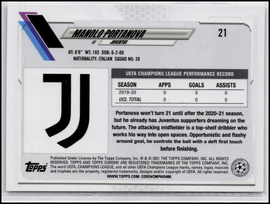 2020-21 Topps Chrome UEFA Champions League #21 Manolo Portanova
