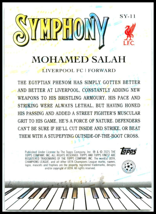 2024-25 Topps Finest UEFA #SY-11 Mohamed Salah