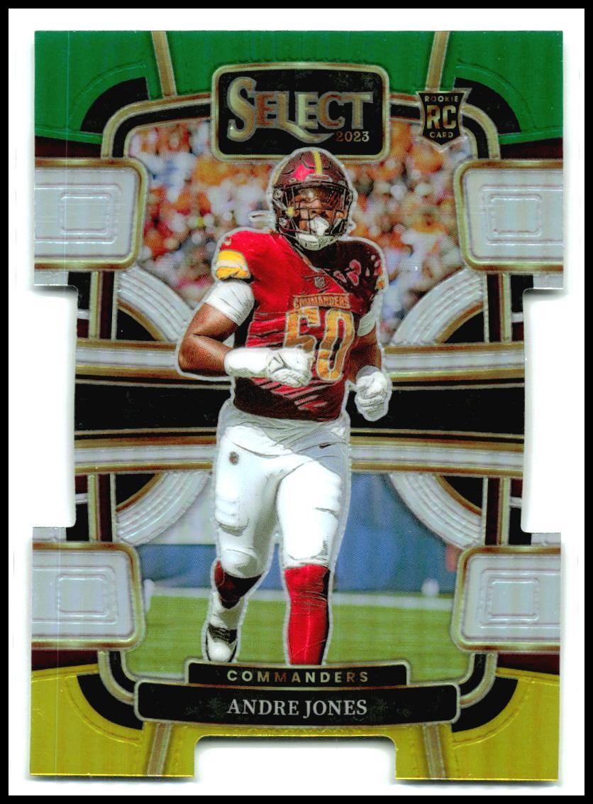 2023 Panini Select Green and Yellow Prizms Die Cuts #98 Andre Jones Washington