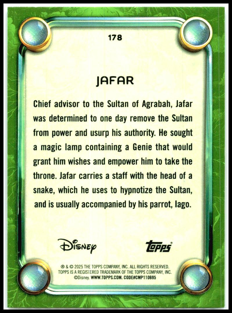 2025 Topps Disney Wonder #178 Jafar
