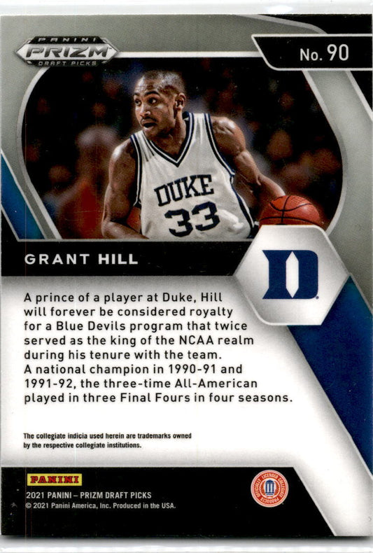 2021 Panini Prizm Draft Picks #90 Grant Hill Duke Blue Devils / Detroit Tigers