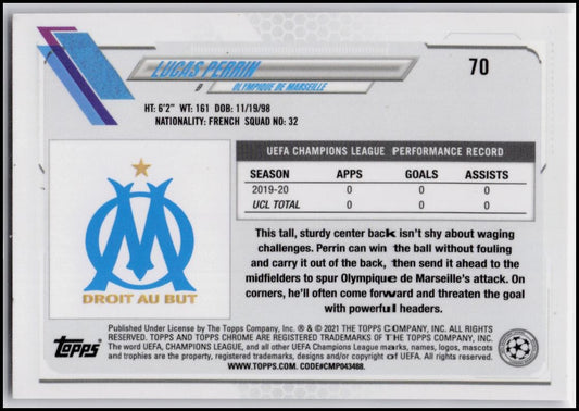 2020-21 Topps Chrome UEFA Champions League #70 Lucas Perrin