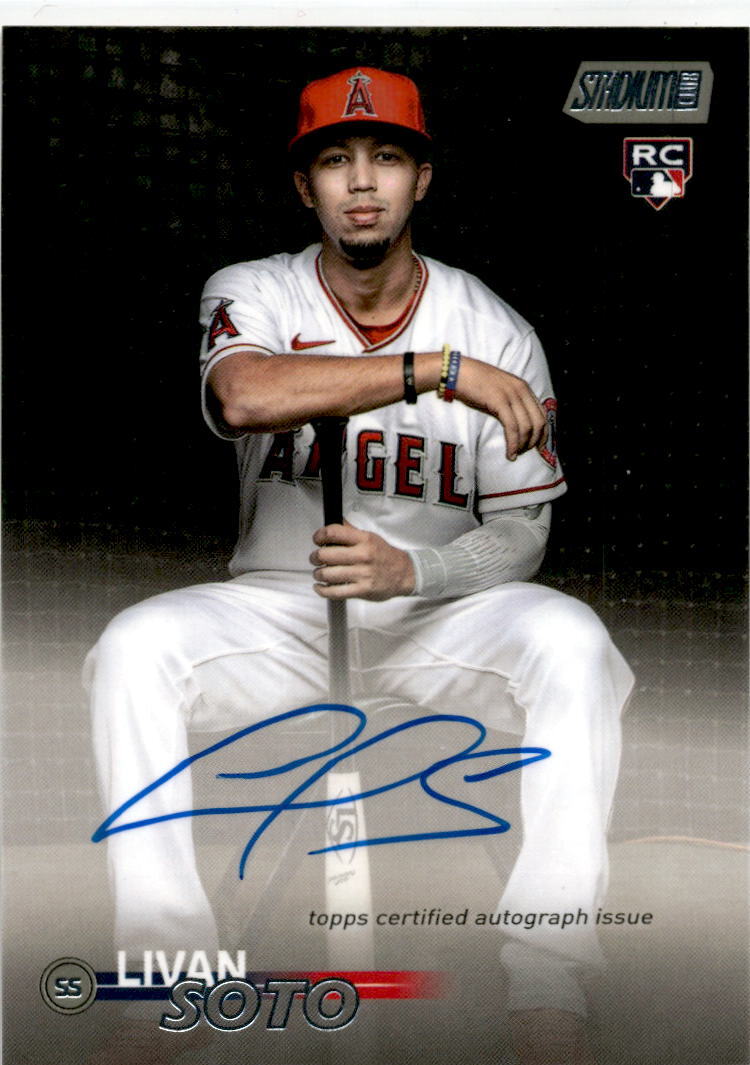 2023 Stadium Club #SCBA-LSO Livan Soto Auto Los Angeles Angels