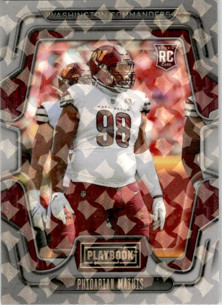 2022 Panini Playbook RC L:ogo #197 Phidarian Mathis Rookie Washington Commanders