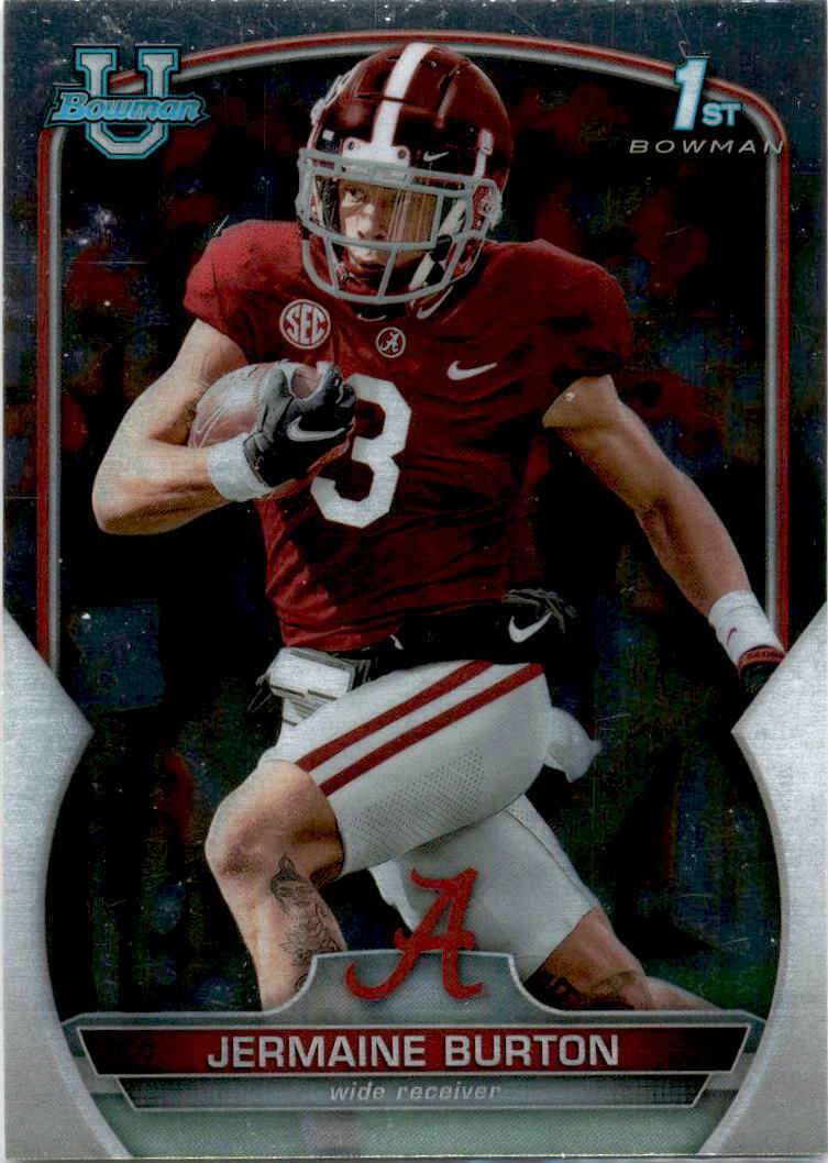 2022 Bowman Chrome University #62 Jermaine Burton Alabama Crimson Tide