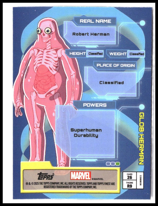 Glob Herman #26 2025 Topps Finest X-Men '97