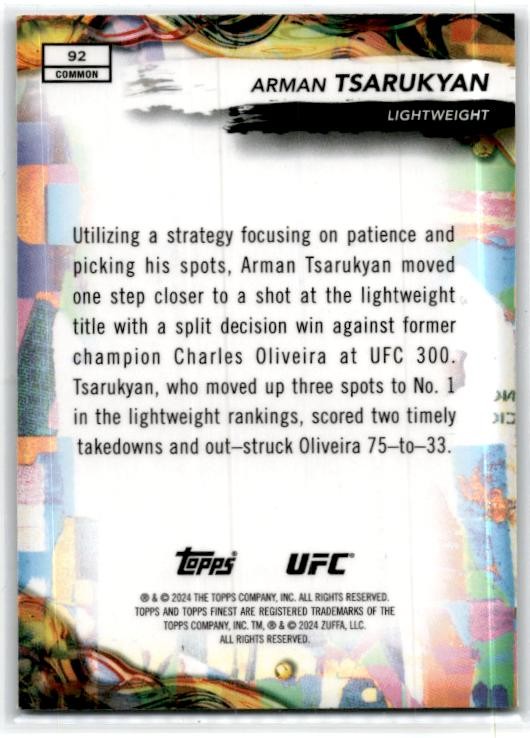 2024 Topps Finest UFC #11 Ikram Aliskerov