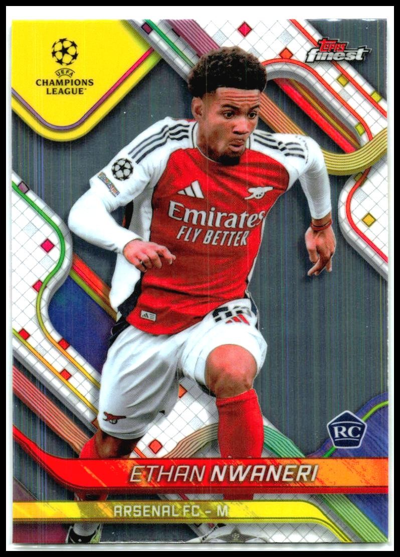 2024-25 topps finest uefa #53 Ethan Nwaneri Rookie