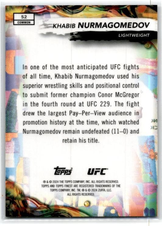 2024 Topps Finest UFC #52 Khabib Nurmagomedov