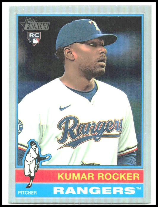2025 Topps Heritage Chrome #179 Kumar Rocker Rookie Rangers