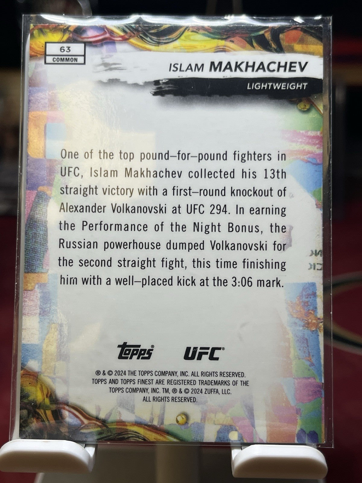 2024 Topps Finest UFC #63 Islam Makhachev