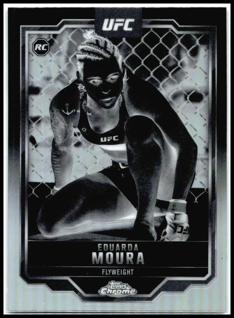 2025 Topps Chrome UFC Negative Refractor #24 Eduarda Moura